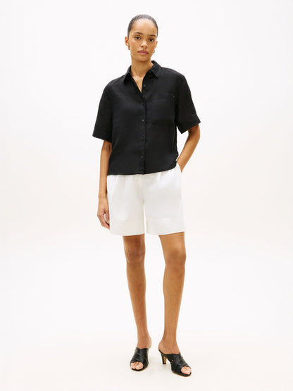 TOMMY HILFIGER Kurzes Leinenhemd