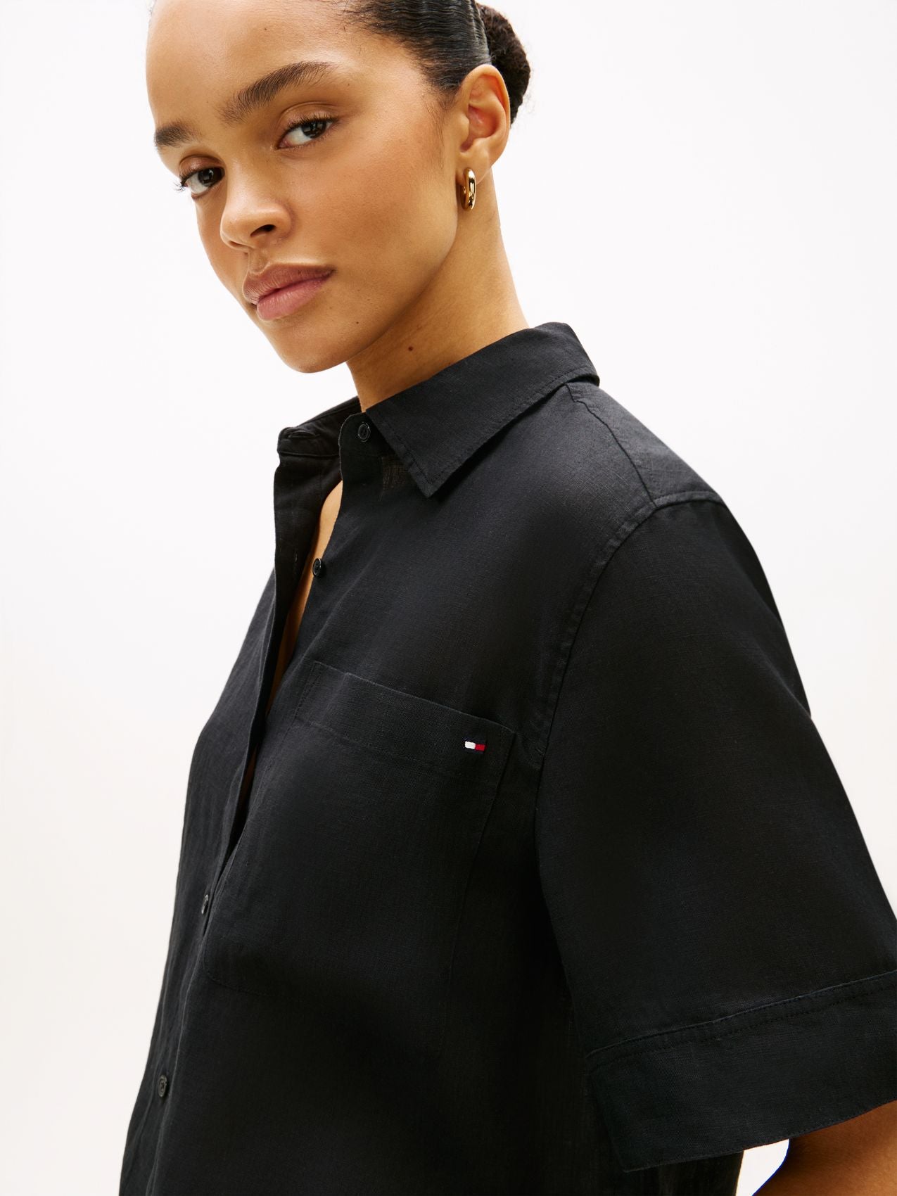 TOMMY HILFIGER Kurzes Leinenhemd