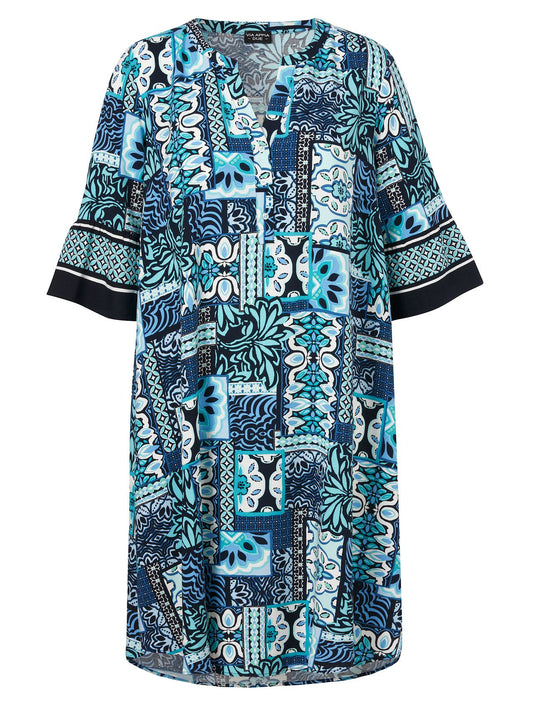 VIA APPIA Kleid V-Ausschnitt 3/4 Arm 48