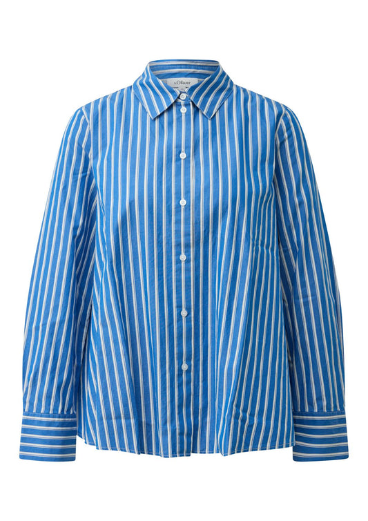 S.OLIVER Gestreifte Baumwoll-Bluse