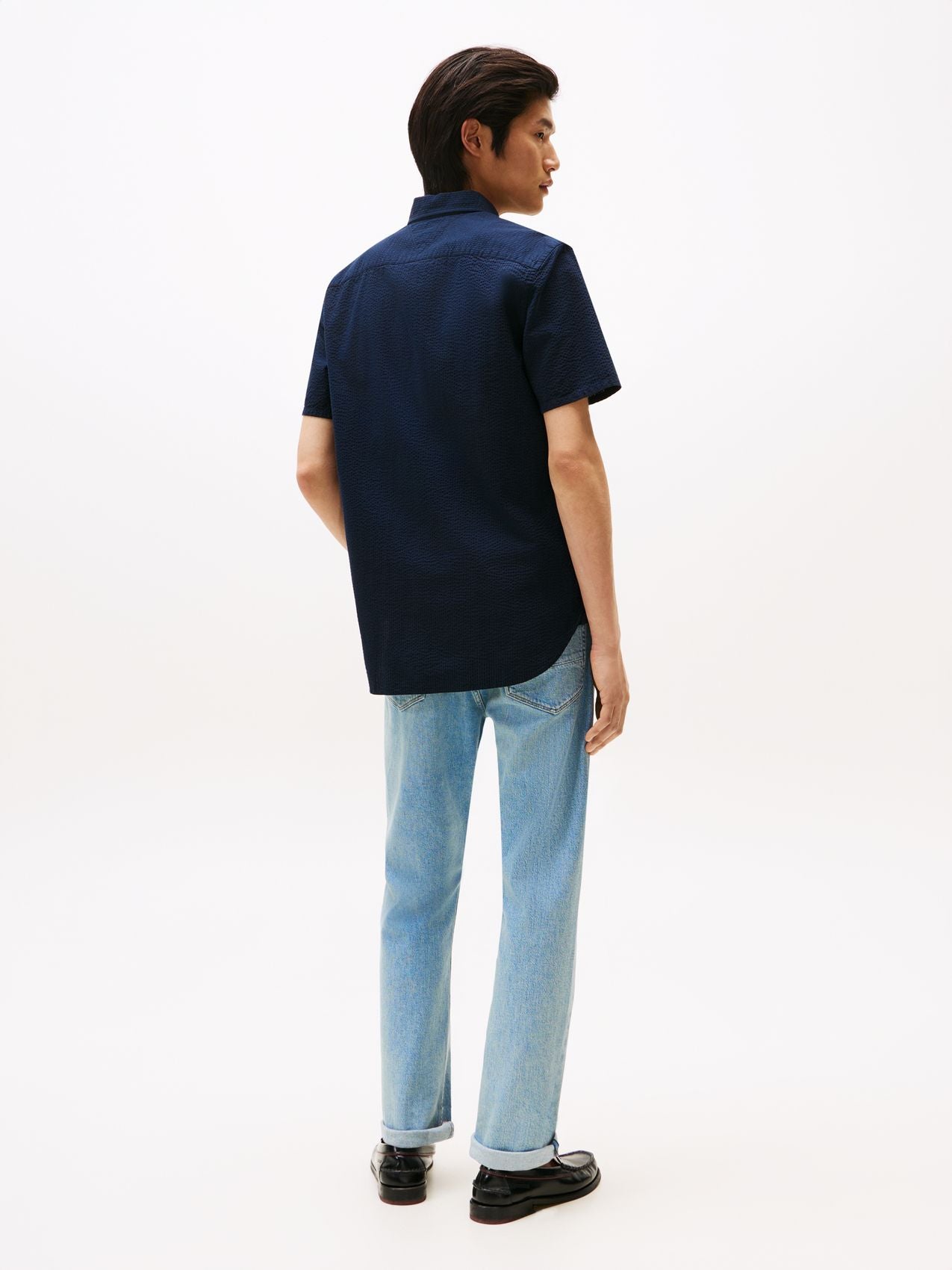 TOMMY HILFIGER Regular Fit Seersucker Short Sleeve Shirt