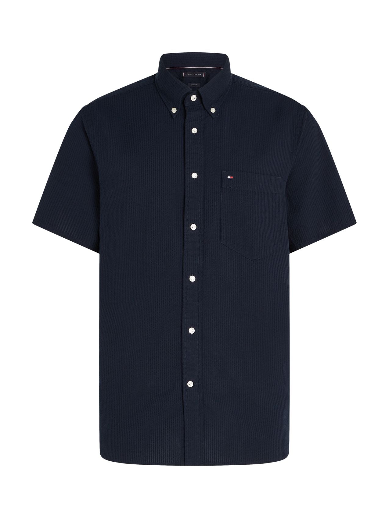 TOMMY HILFIGER Regular Fit Seersucker Short Sleeve Shirt