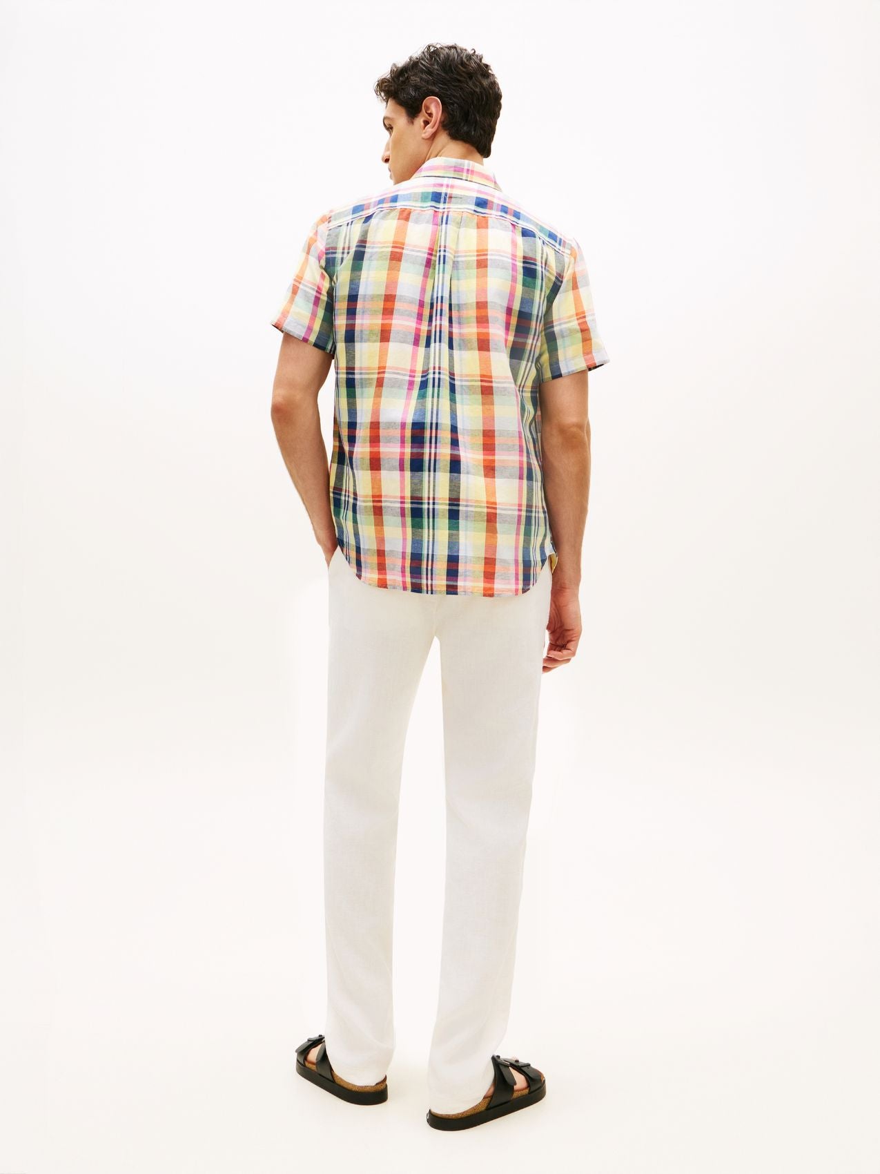 TOMMY HILFIGER Regular Fit Plaid Check Short Sleeve Shirt