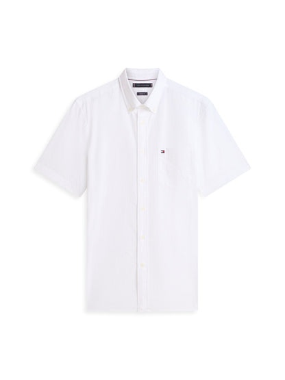 TOMMY HILFIGER Regular Fit Seersucker Short Sleeve Shirt