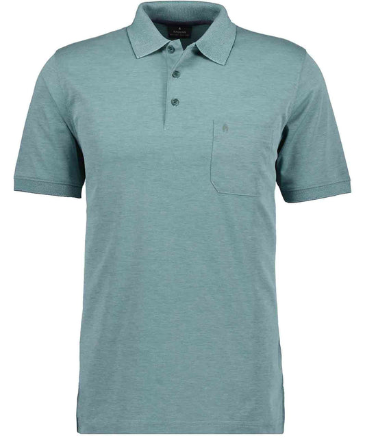 RAGMAN Softknit-Polo mit Brusttasche, kurzarm