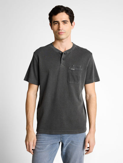 TOM TAILOR Henley T-Shirt mit Brusttasche