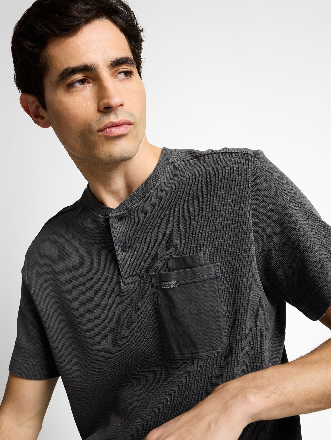 TOM TAILOR Henley T-Shirt mit Brusttasche