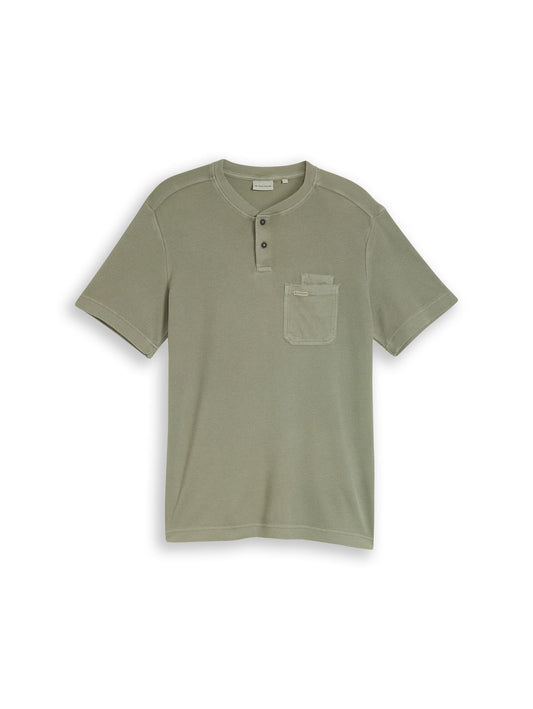 TOM TAILOR Henley T-Shirt mit Brusttasche