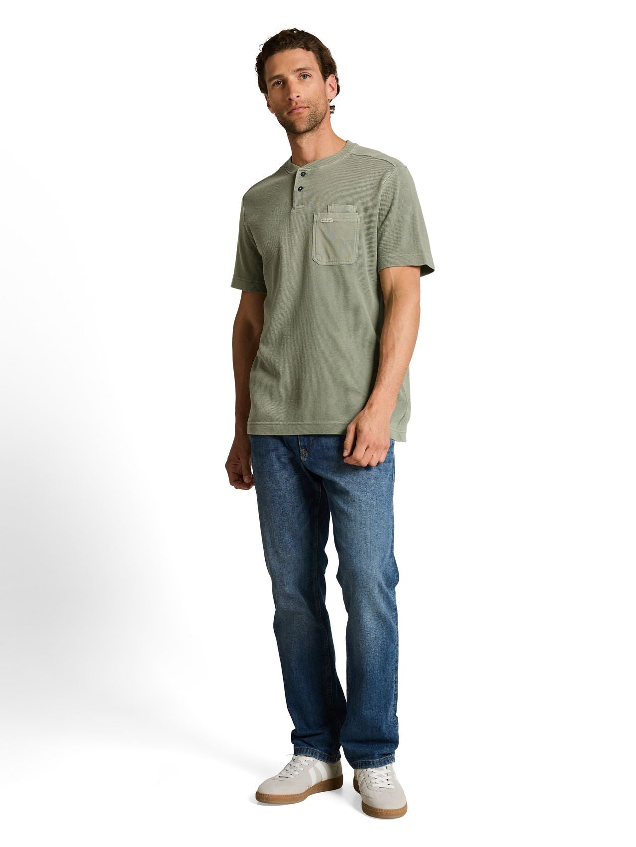 TOM TAILOR Henley T-Shirt mit Brusttasche