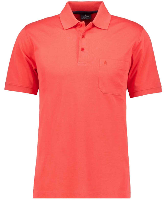 RAGMAN Softknit-Polo mit Brusttasche, kurzarm