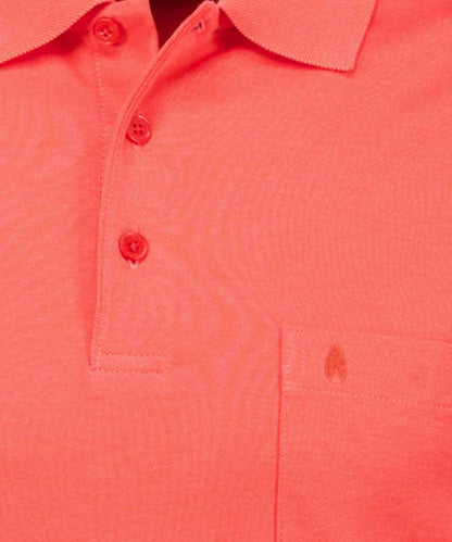 RAGMAN Softknit-Polo mit Brusttasche, kurzarm