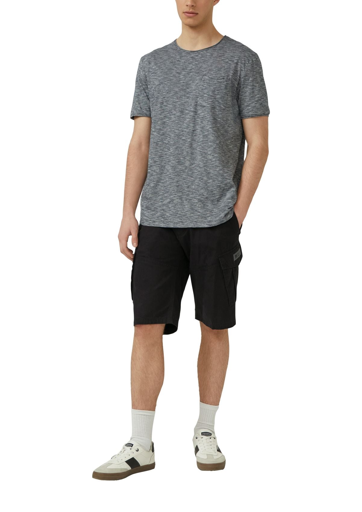 S.OLIVER T-Shirt mit Brusttasche und Rollsaum