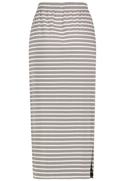 SUBLEVEL Damen, Rock, stripes: light mud brown-beige