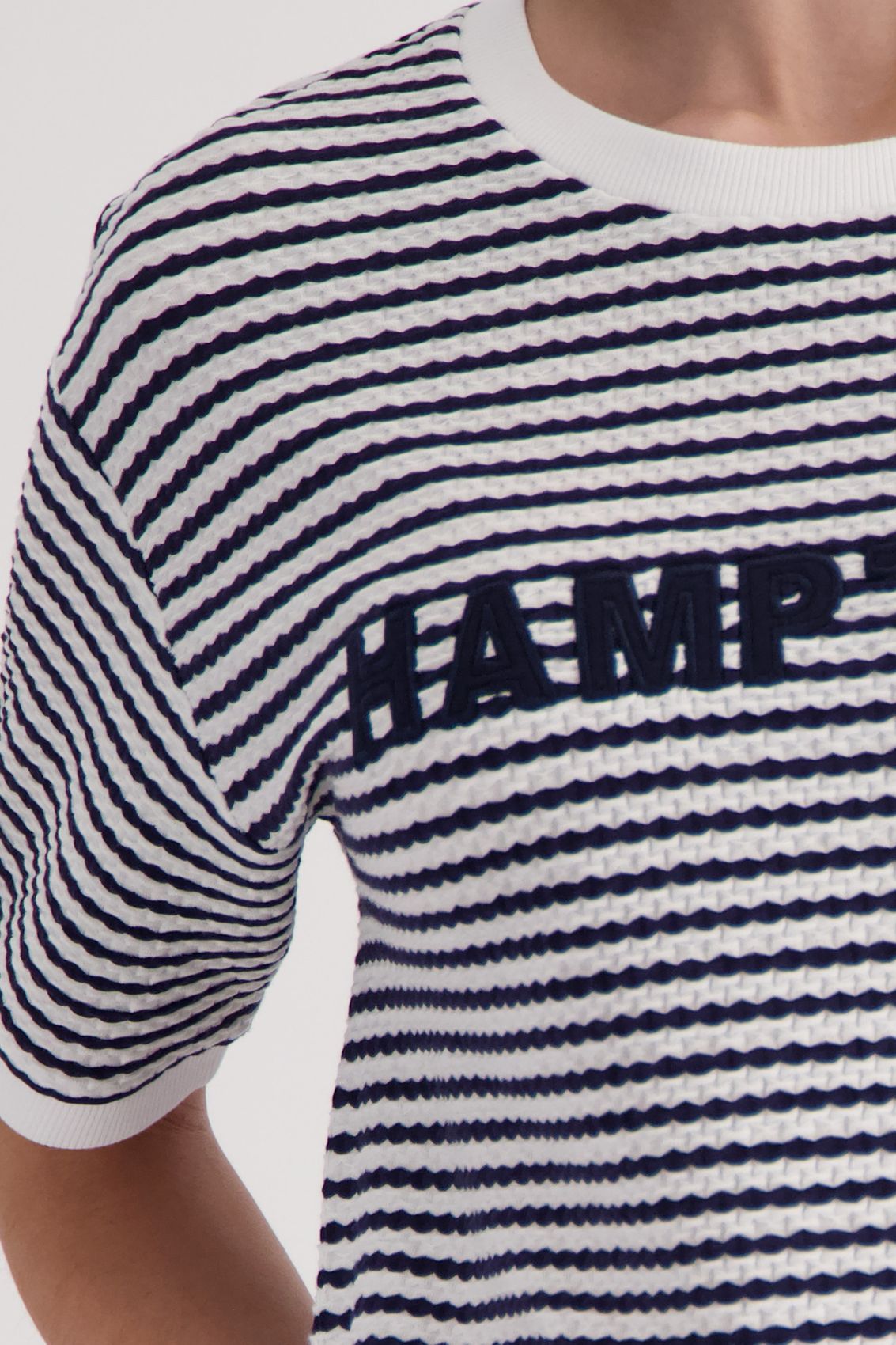MONARI T-Shirt, marine ringel
