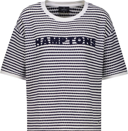MONARI T-Shirt, marine ringel
