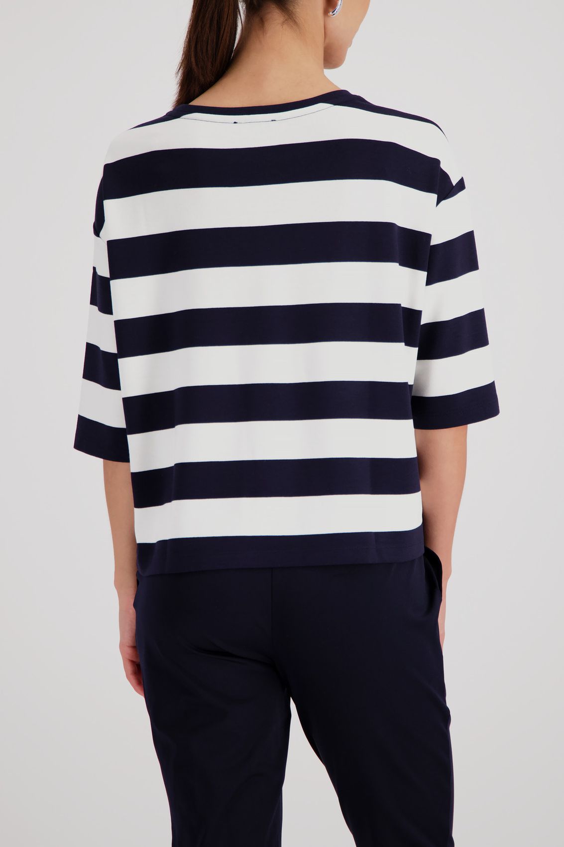 MONARI Sweatshirt, marine ringel