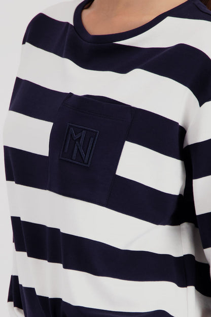 MONARI Sweatshirt, marine ringel