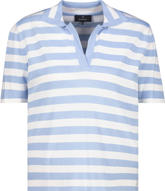 MONARI Gestreifter Polo-Pullover