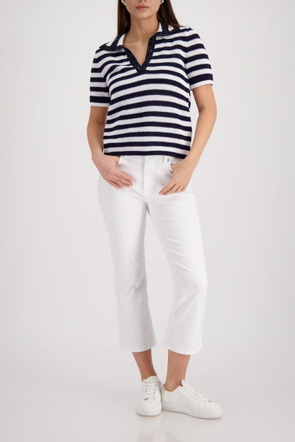 MONARI Pullover, marine ringel