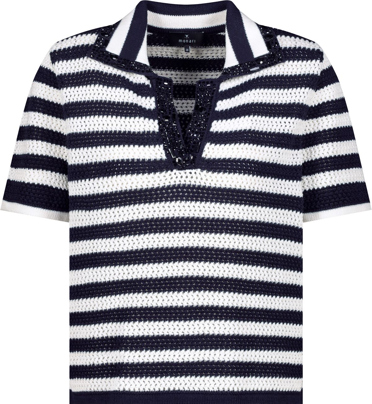 MONARI Pullover, marine ringel