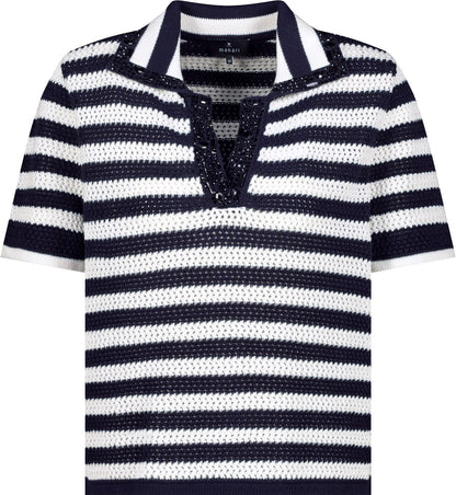 MONARI Pullover, marine ringel