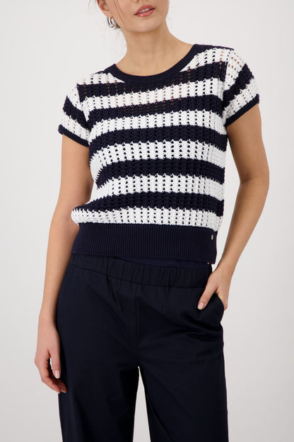 MONARI Pullover, marine ringel