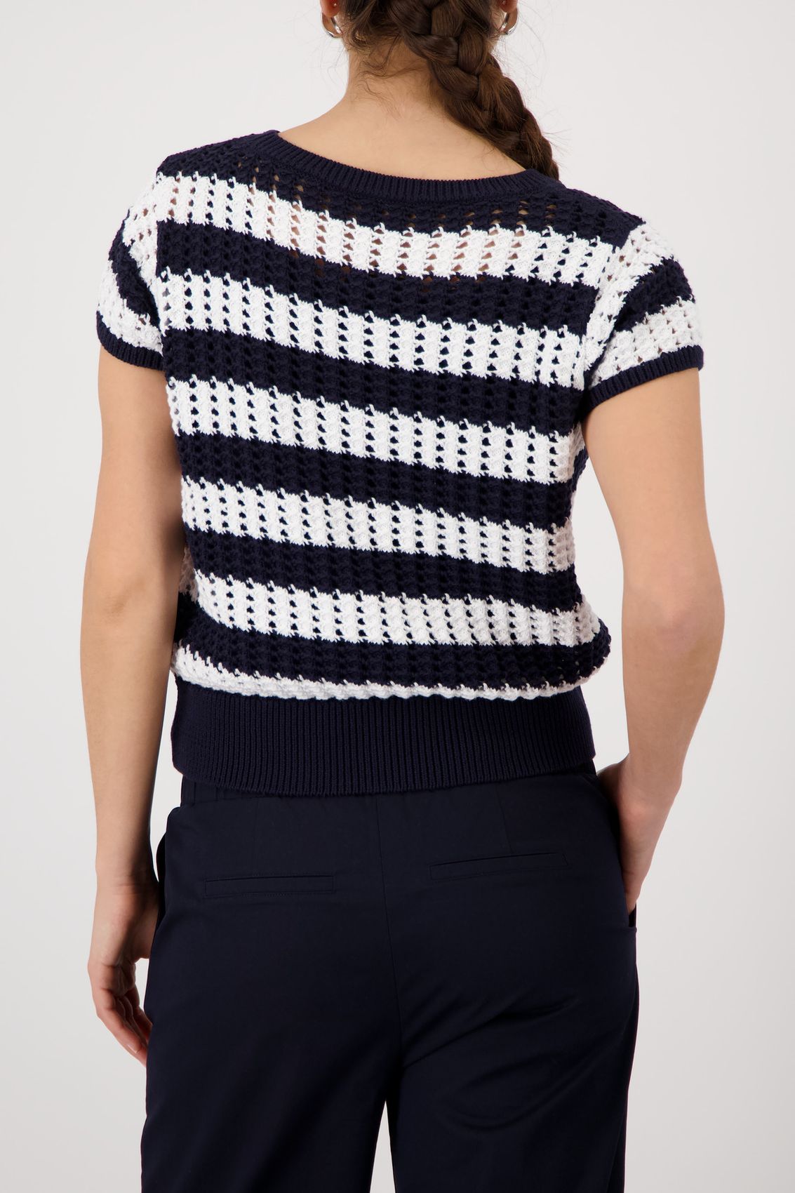 MONARI Pullover, marine ringel