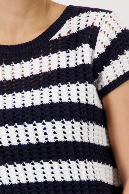 MONARI Pullover, marine ringel