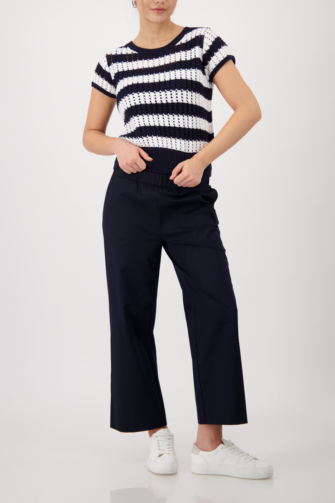 MONARI Pullover, marine ringel