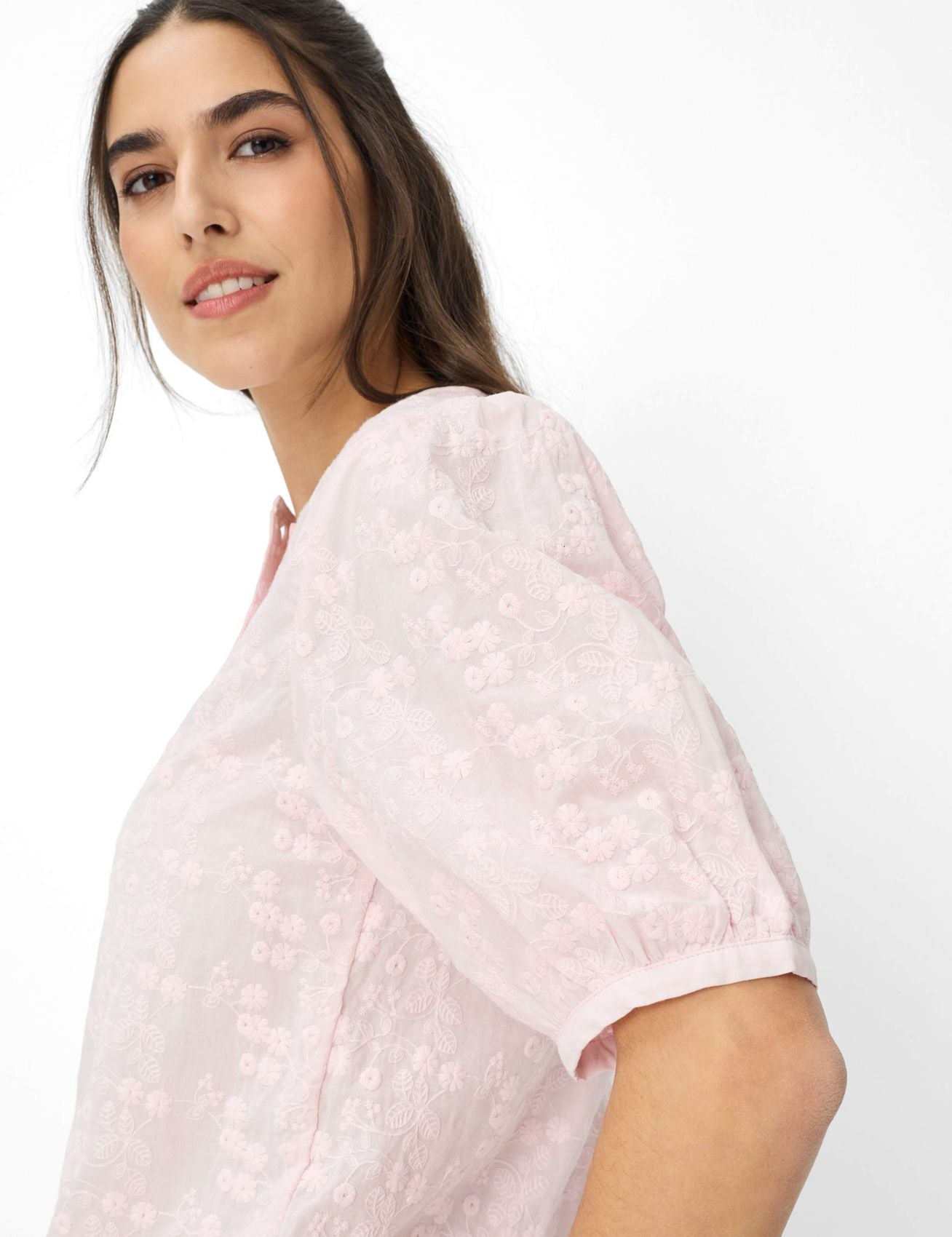 BRAX Bluse mit Blütenstickerei "Style Vea"
