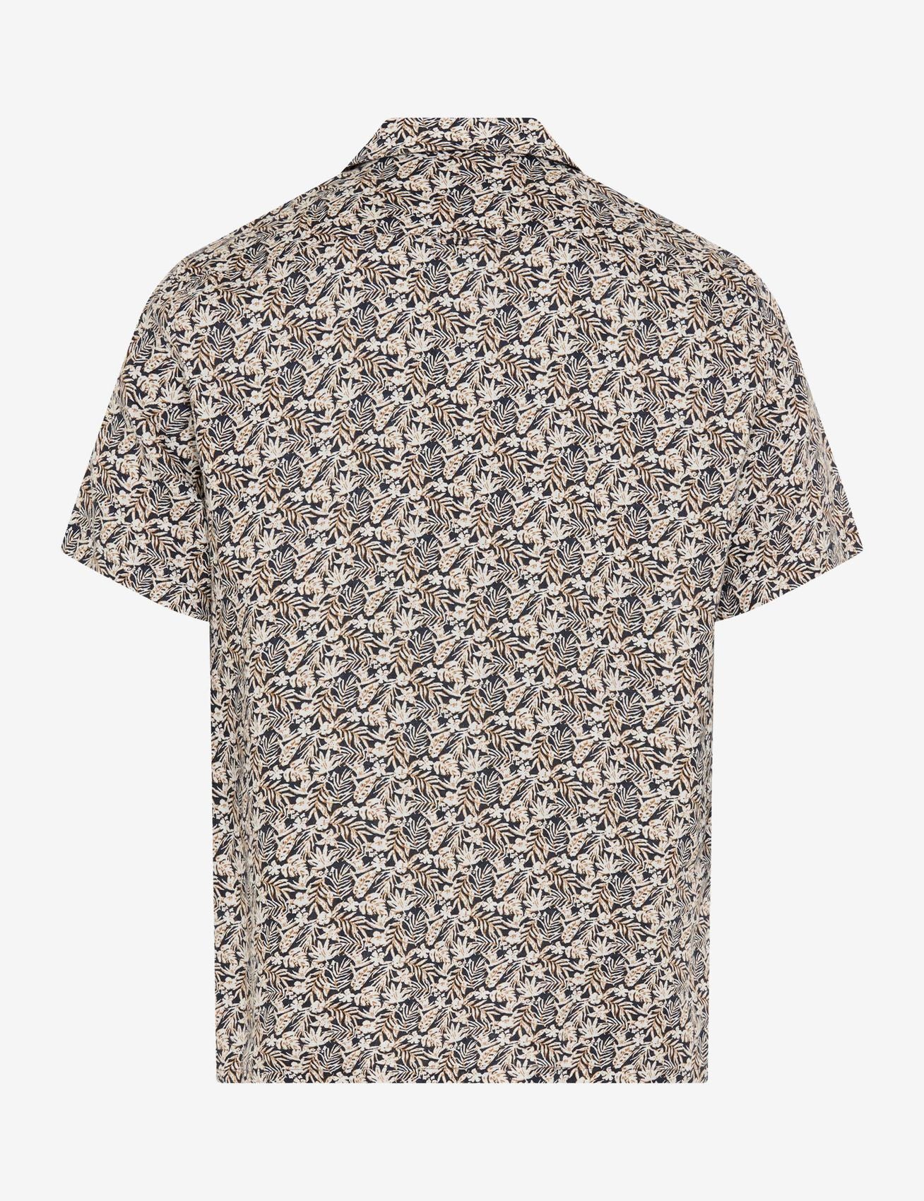 BRAX Kurzarm-Leinenhemd mit Blumenprint