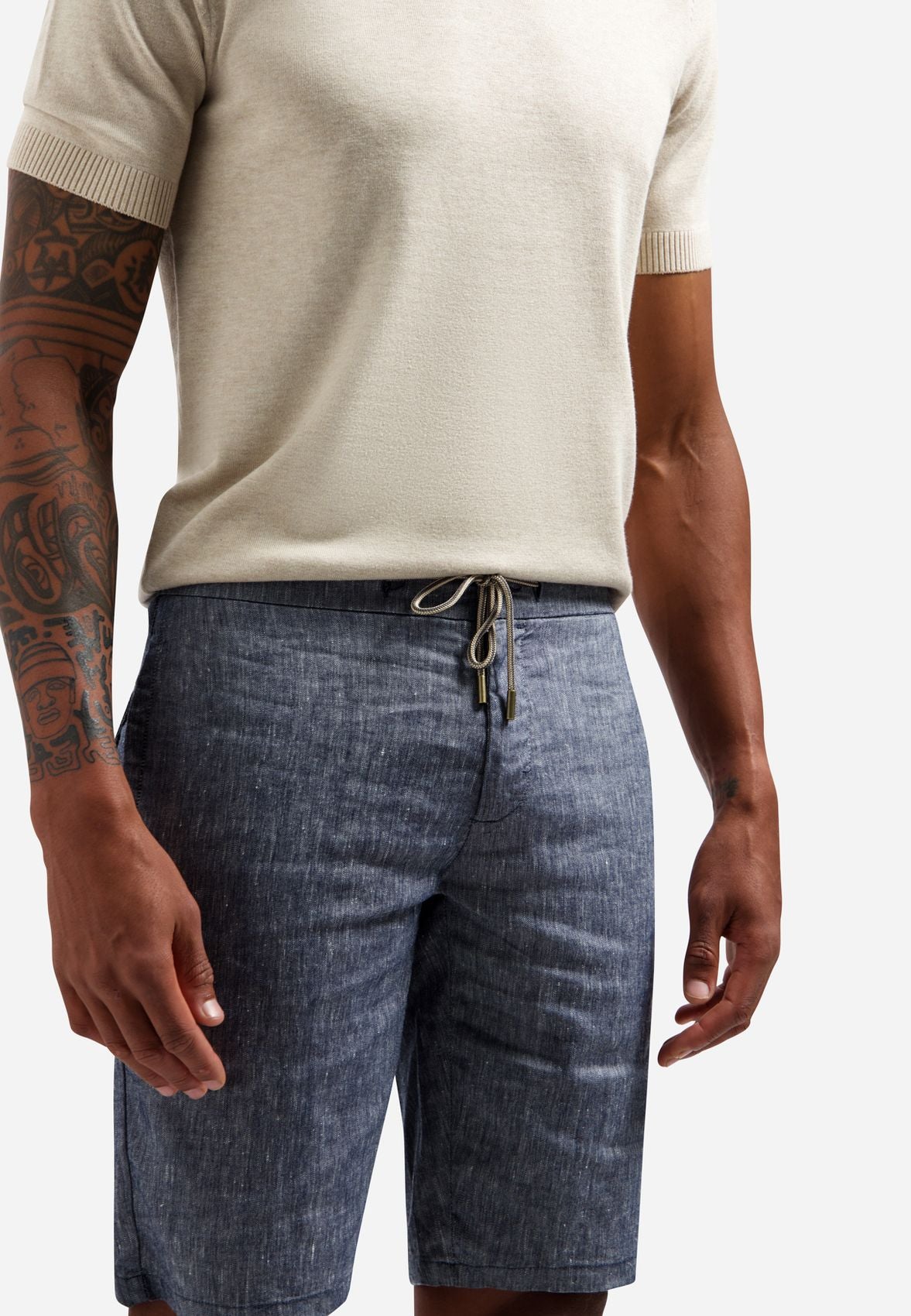 NO EXCESS Short Chino With Linen