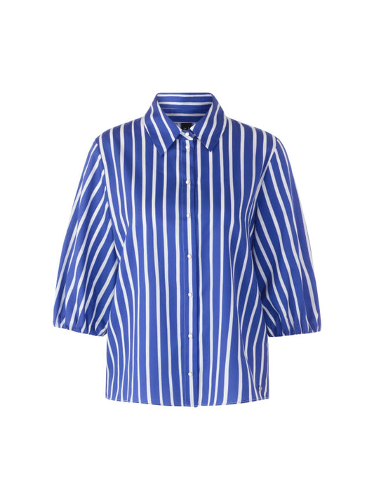 MARC CAIN Gestreifte Baumwoll-Hemdbluse 38