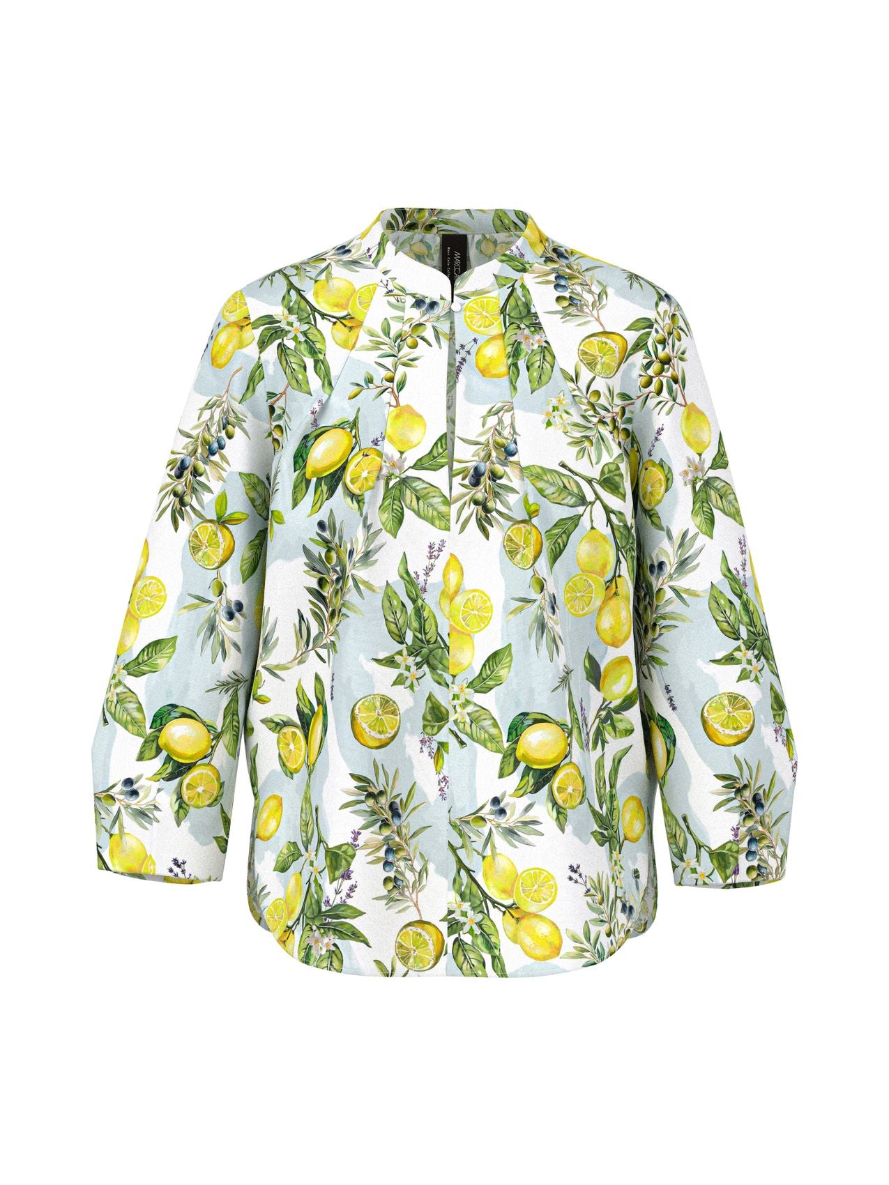 MARC CAIN Baumwollbluse mit Zitronen-Print 44