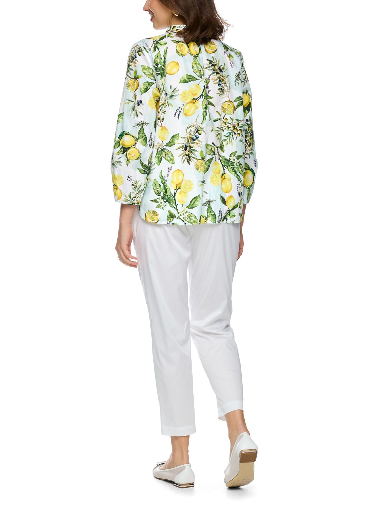 MARC CAIN Baumwollbluse mit Zitronen-Print