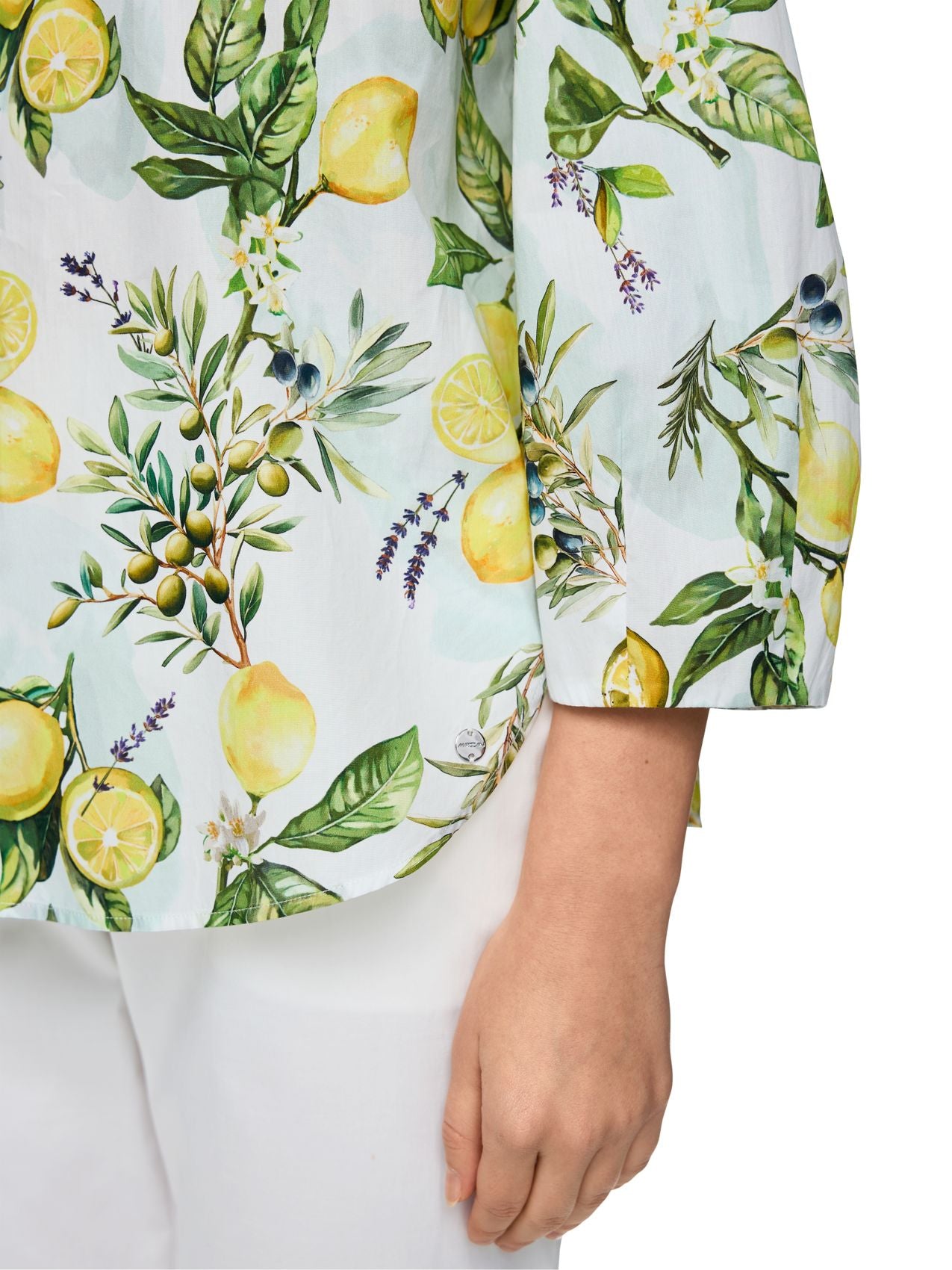 MARC CAIN Baumwollbluse mit Zitronen-Print