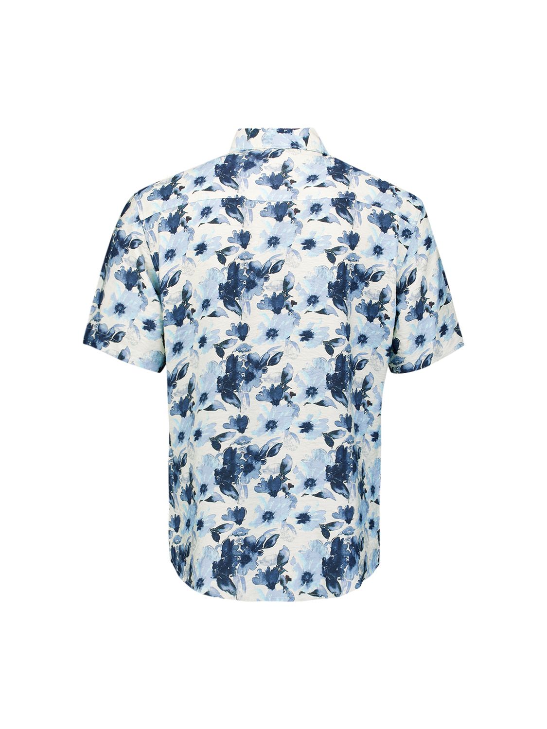 NO EXCESS Shirt Short Sleeve Stretch Allover Printed