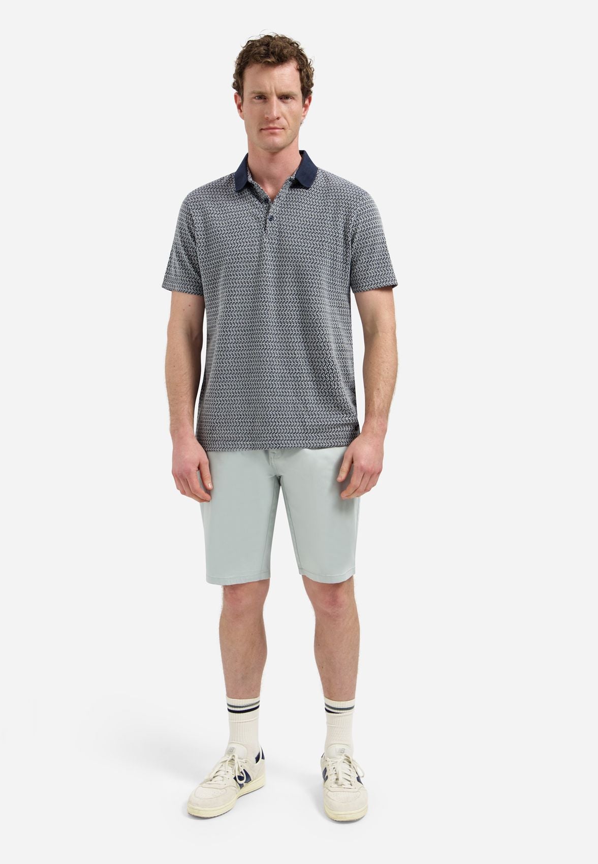 NO EXCESS Polo Short Sleeve Jacquard