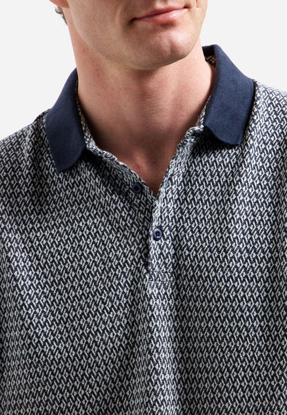 NO EXCESS Polo Short Sleeve Jacquard