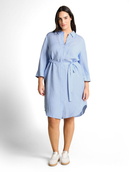 TOM TAILOR Plus Size - Blusenkleid mit Leinenanteil
