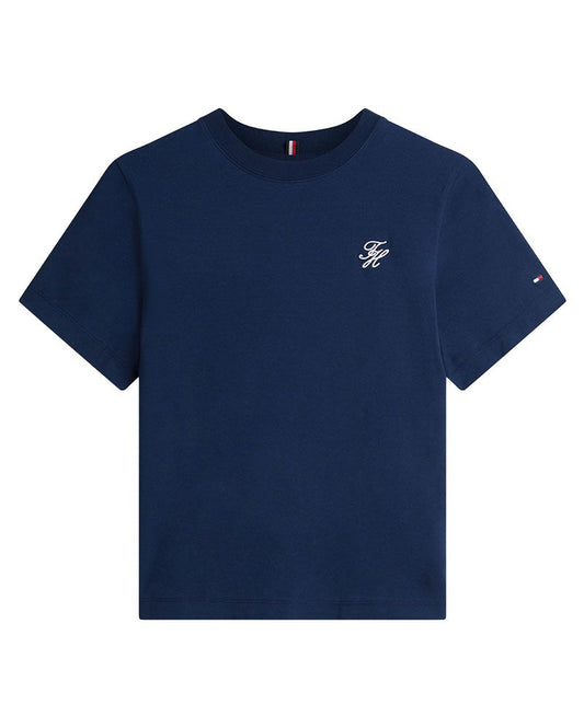TOMMY HILFIGER T-Shirt mit TH-Stickerei