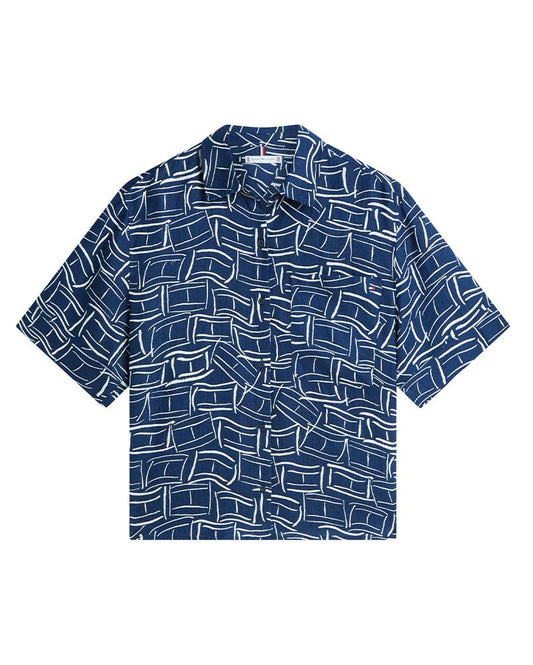 TOMMY HILFIGER Kurzes Leinenhemd