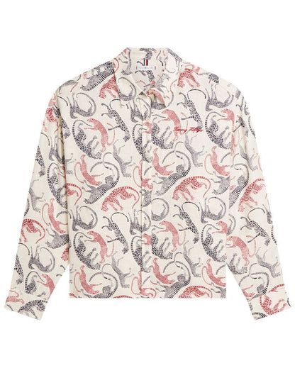 TOMMY HILFIGER Gemustertes Oversized-Leinenhemd