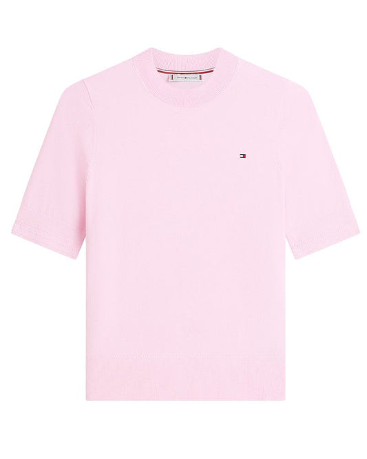 TOMMY HILFIGER Feinstrick-Pullover mit kurzen Ärmeln