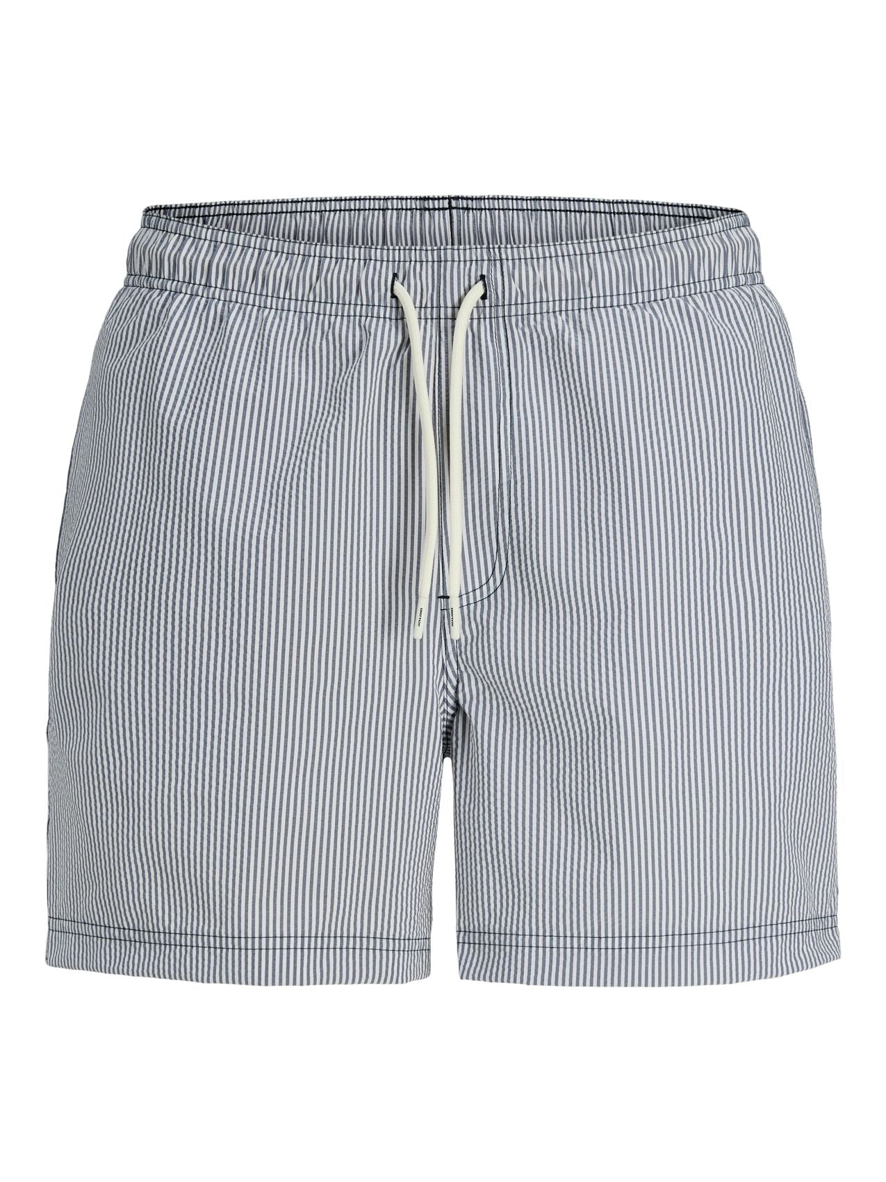 JACK & JONES Gestreifte Badeshorts mit Kordelzug