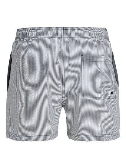 JACK & JONES Gestreifte Badeshorts mit Kordelzug