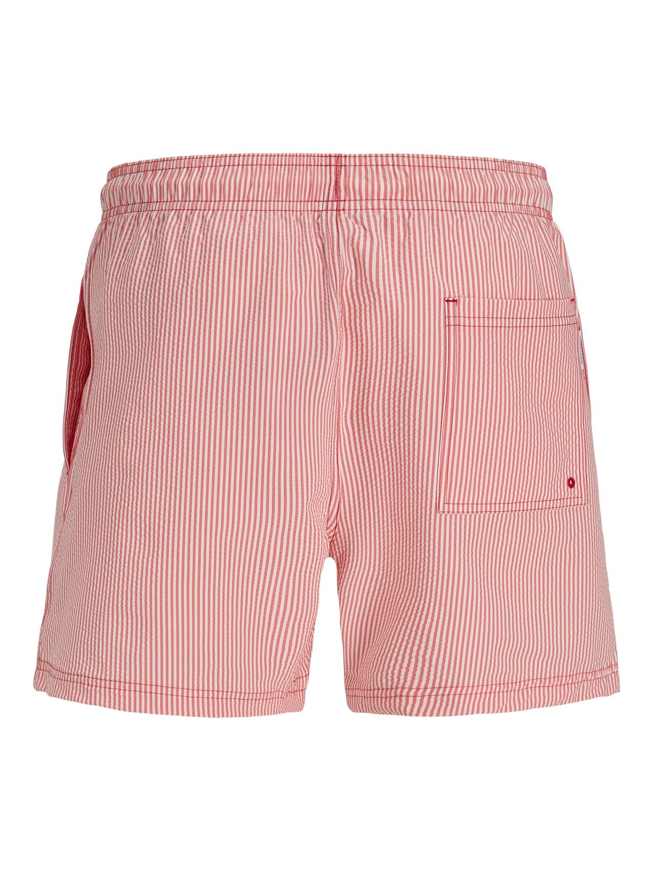 JACK & JONES Gestreifte Badeshorts mit Kordelzug