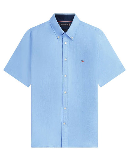 TOMMY HILFIGER Kurzarmhemd aus Leinenmischung