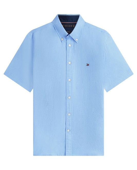 TOMMY HILFIGER Kurzarmhemd aus Leinenmischung