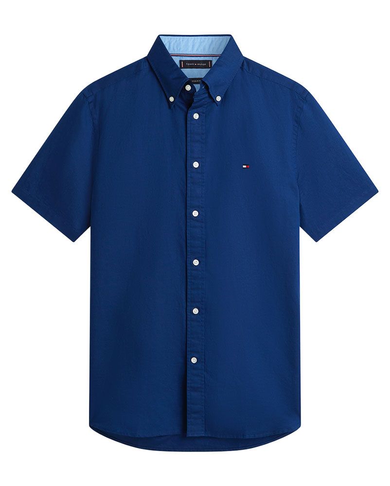 TOMMY HILFIGER Kurzarmhemd aus Leinenmischung